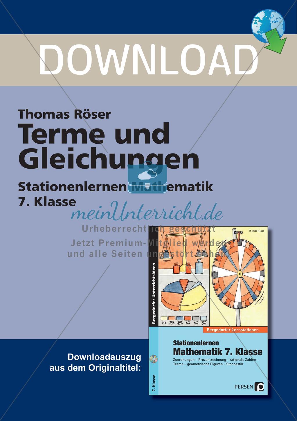 Terme und Gleichungen Preview 1