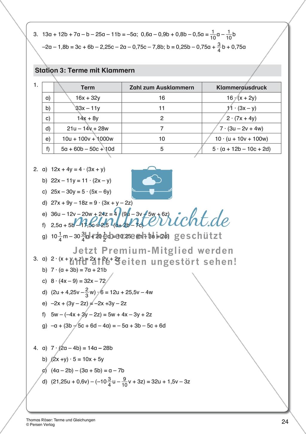 Terme und Gleichungen Preview 26