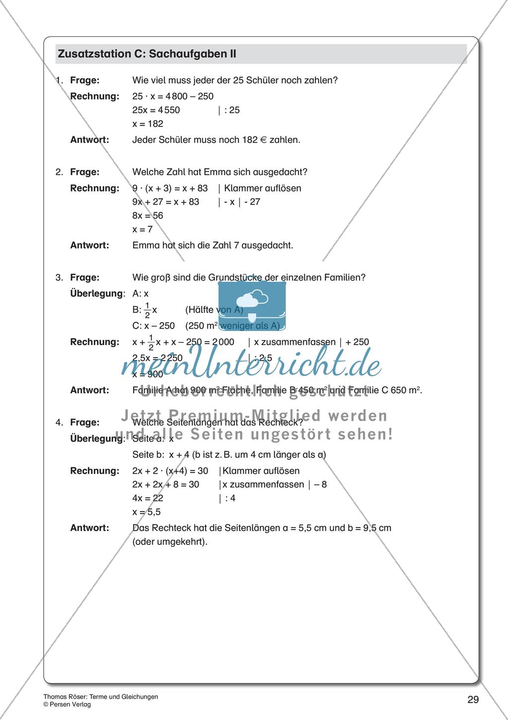 Terme und Gleichungen Preview 31