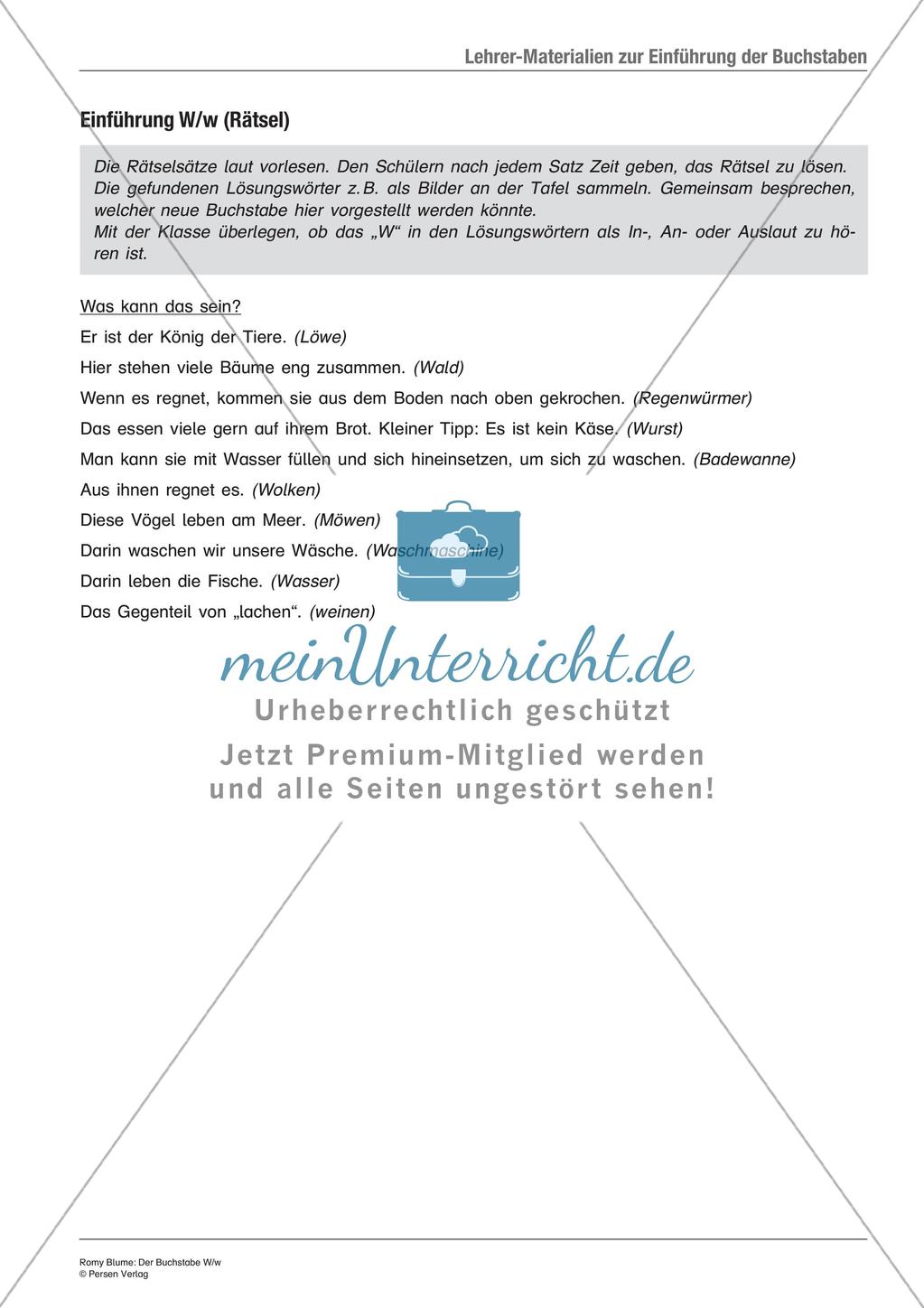 Der Buchstabe W/w Preview 3