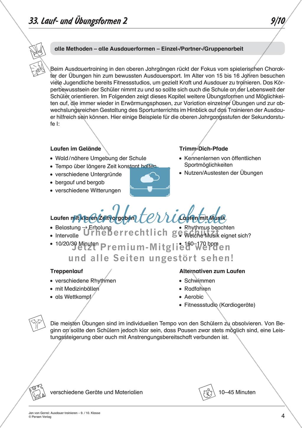 Ausdauertraining - Methodensammlung Preview 6