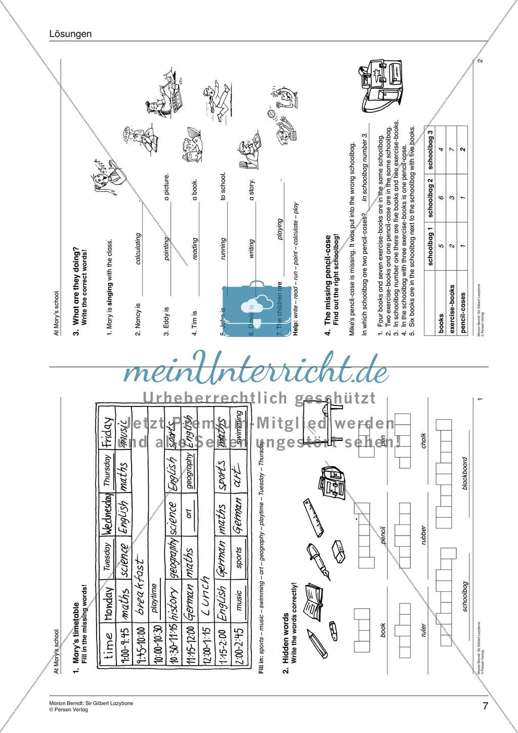 Wortschatzarbeit: Kleider, Farben und Schule Preview 9
