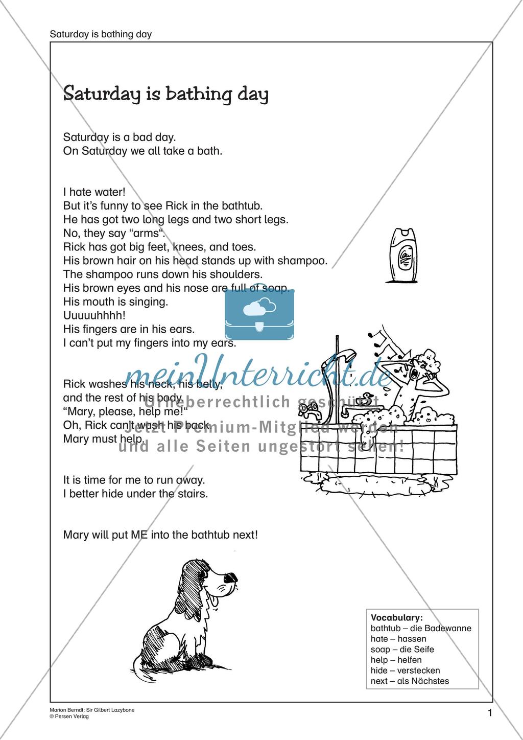 Wortschatzarbeit: Körper und Wetter Preview 3