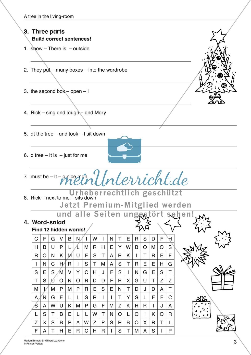 Wortschatzarbeit: Weihnachten und Spiele Preview 5