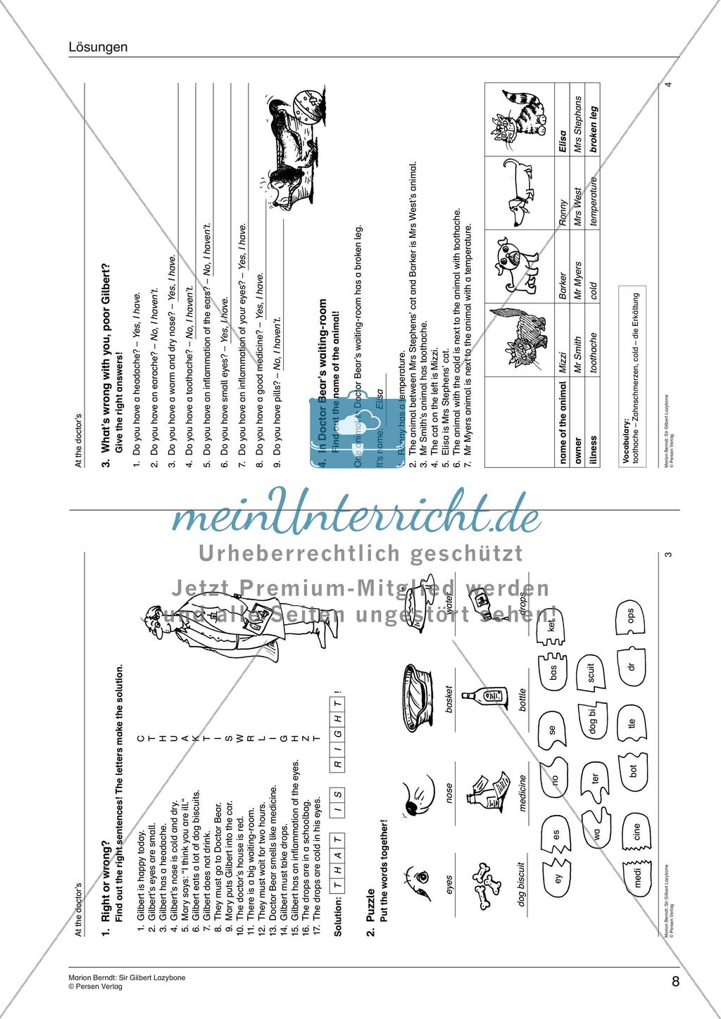 Wortschatzarbeit: Gassi gehen und Arztbesuch Preview 10