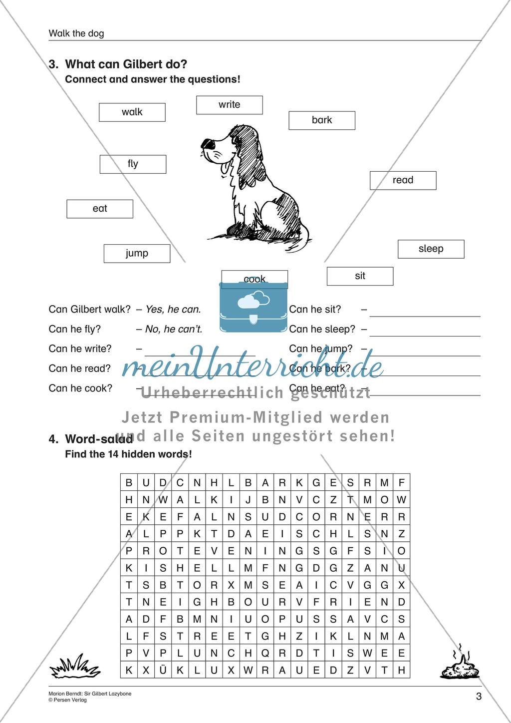 Wortschatzarbeit: Gassi gehen und Arztbesuch Preview 5
