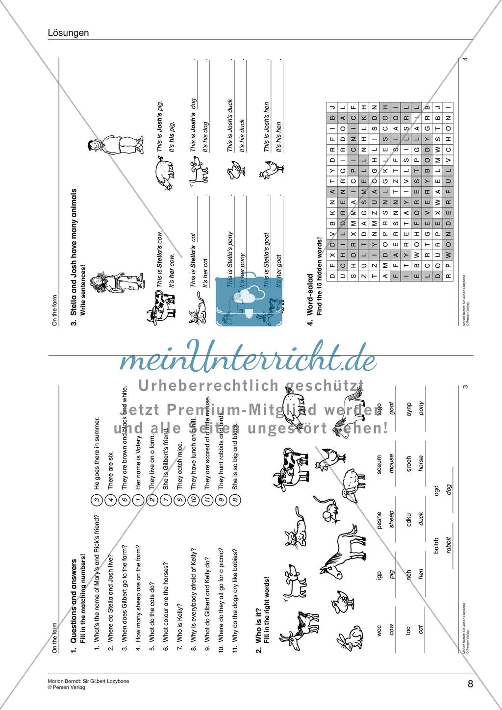 Wortschatzarbeit: Einkaufen und Bauernhof Preview 10