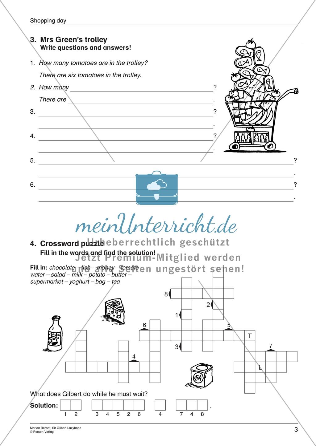 Wortschatzarbeit: Einkaufen und Bauernhof Preview 5