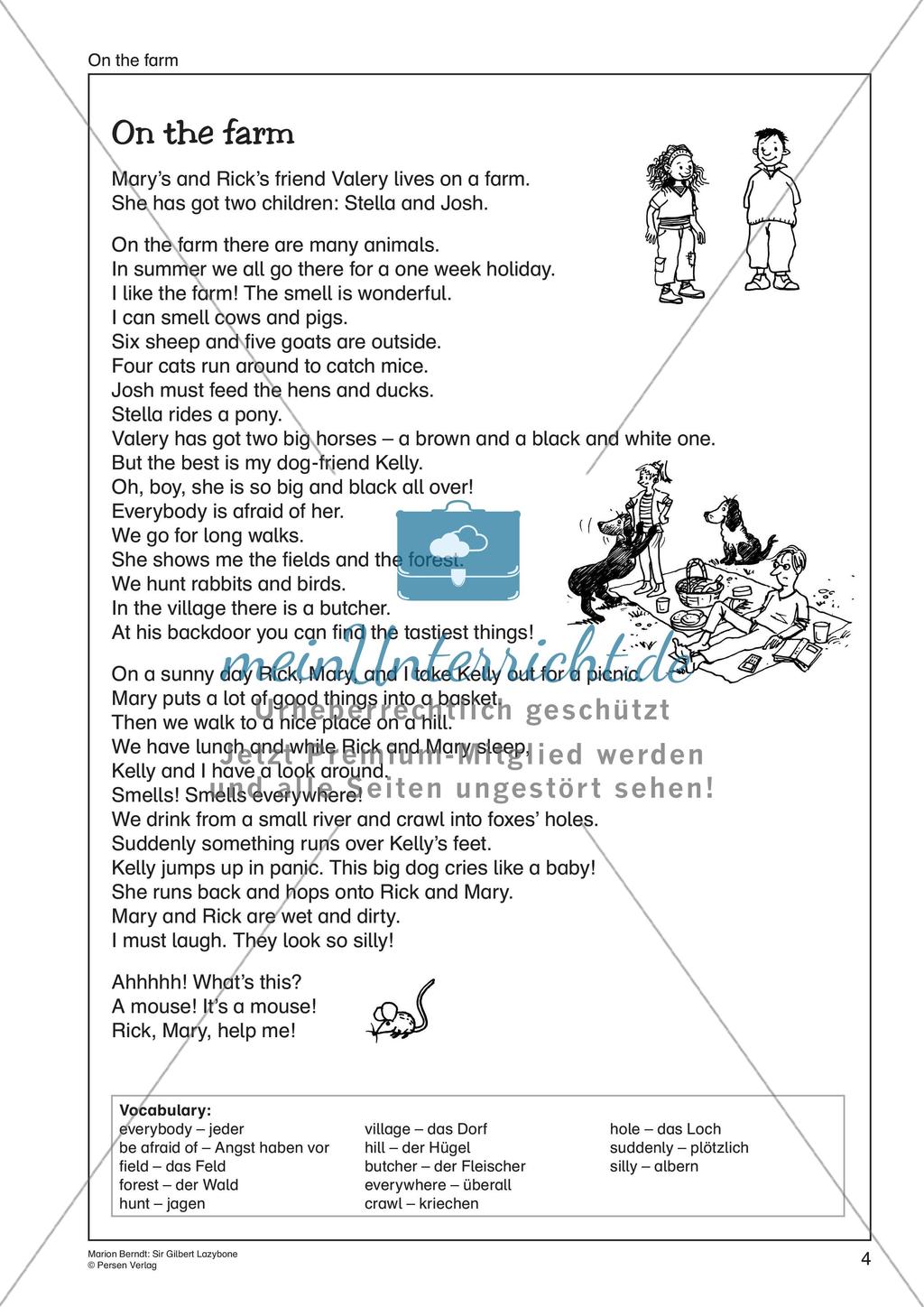 Wortschatzarbeit: Einkaufen und Bauernhof Preview 6