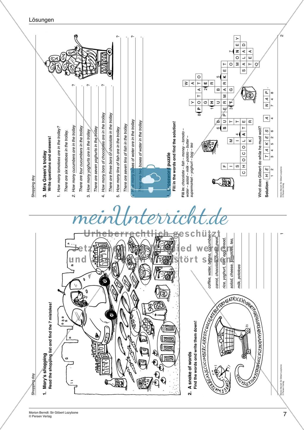 Wortschatzarbeit: Einkaufen und Bauernhof Preview 9