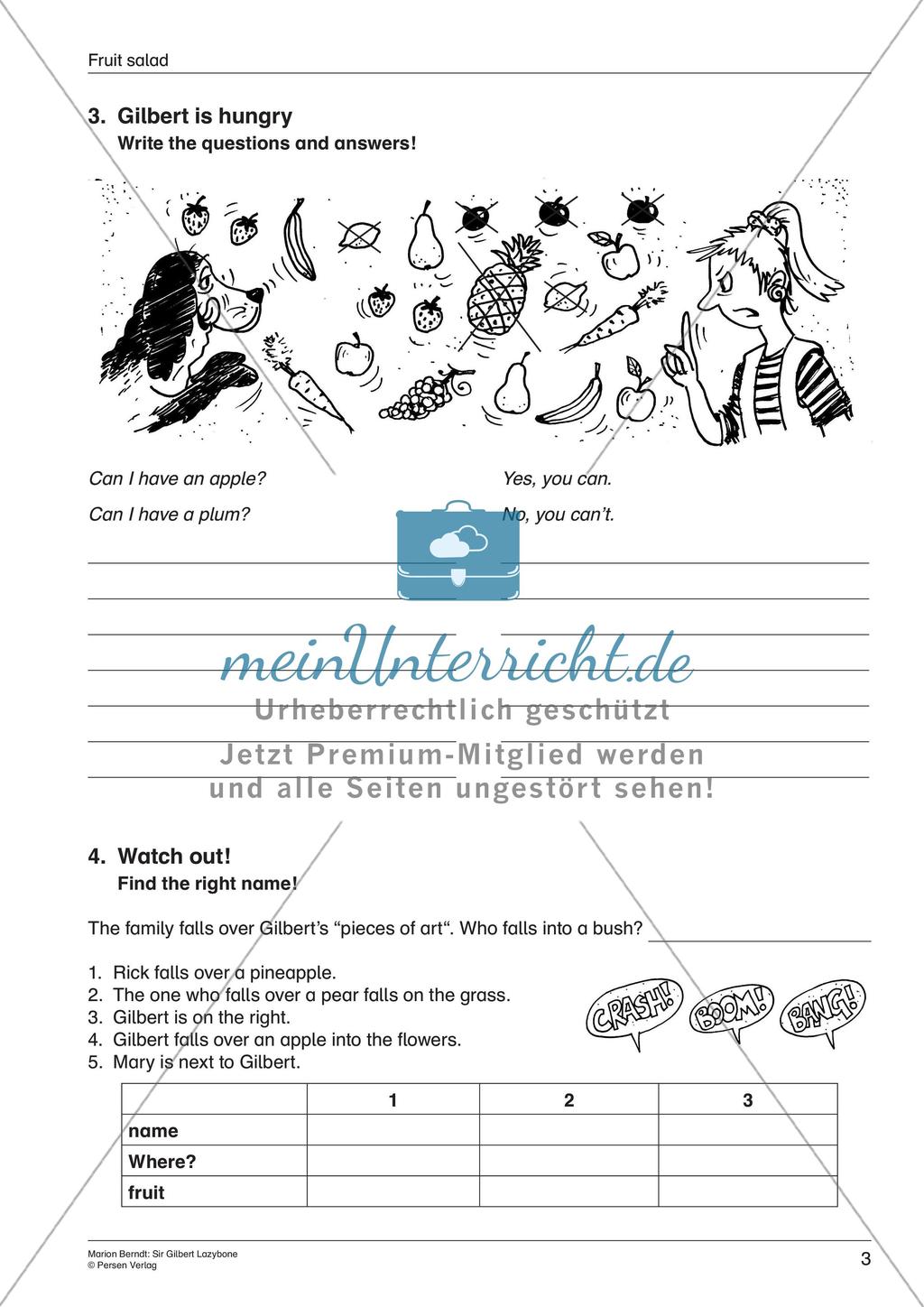 Wortschatzarbeit: Obst und Uhrzeit Preview 5