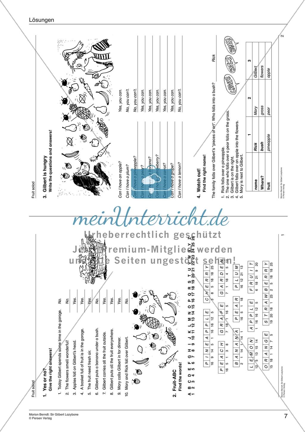 Wortschatzarbeit: Obst und Uhrzeit Preview 9