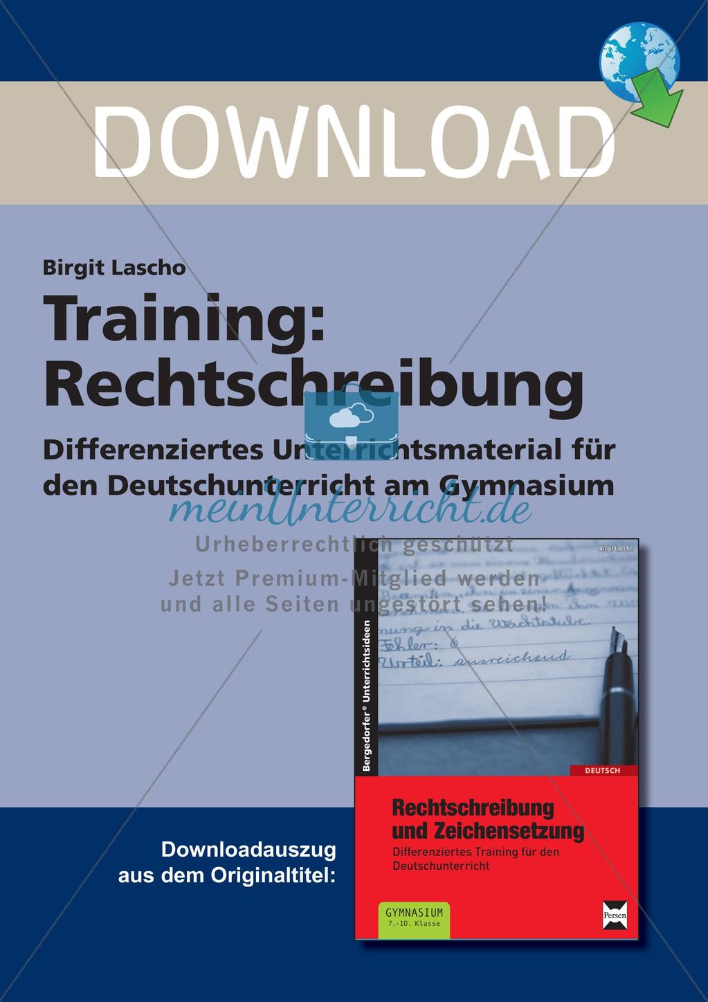 Rechtschreibtraining Preview 1