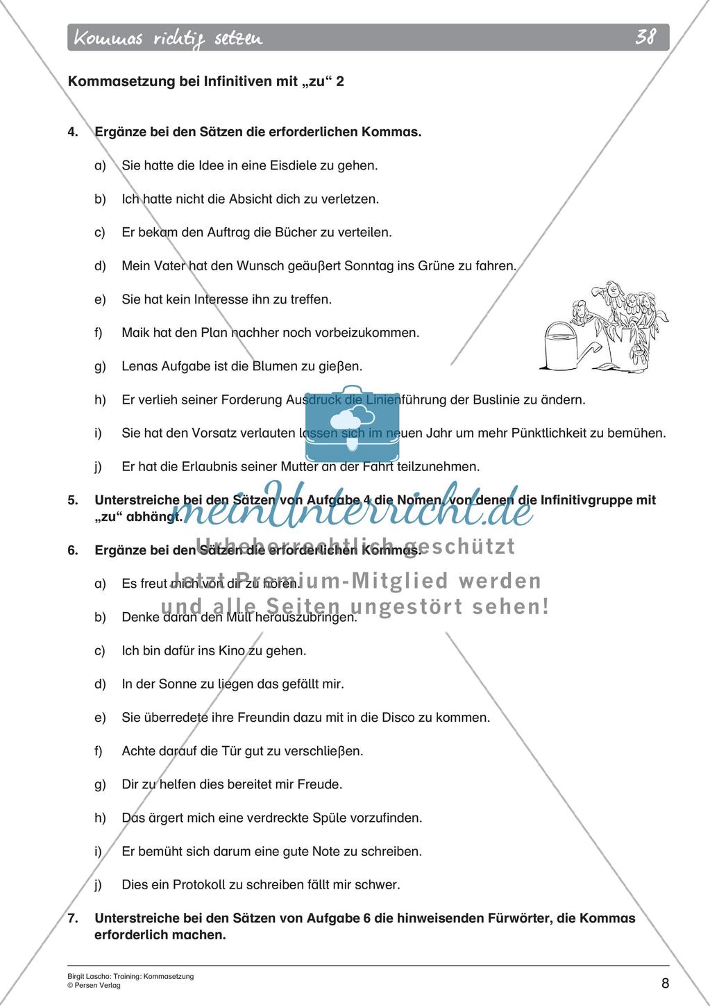 Rechtschreibtraining: Kommasetzung Preview 10