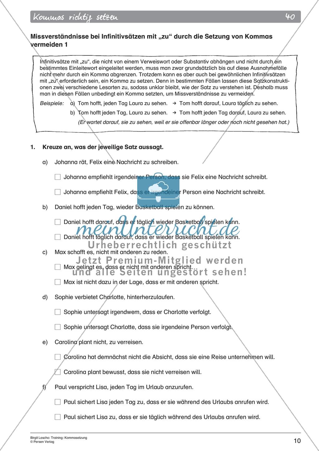 Rechtschreibtraining: Kommasetzung Preview 12