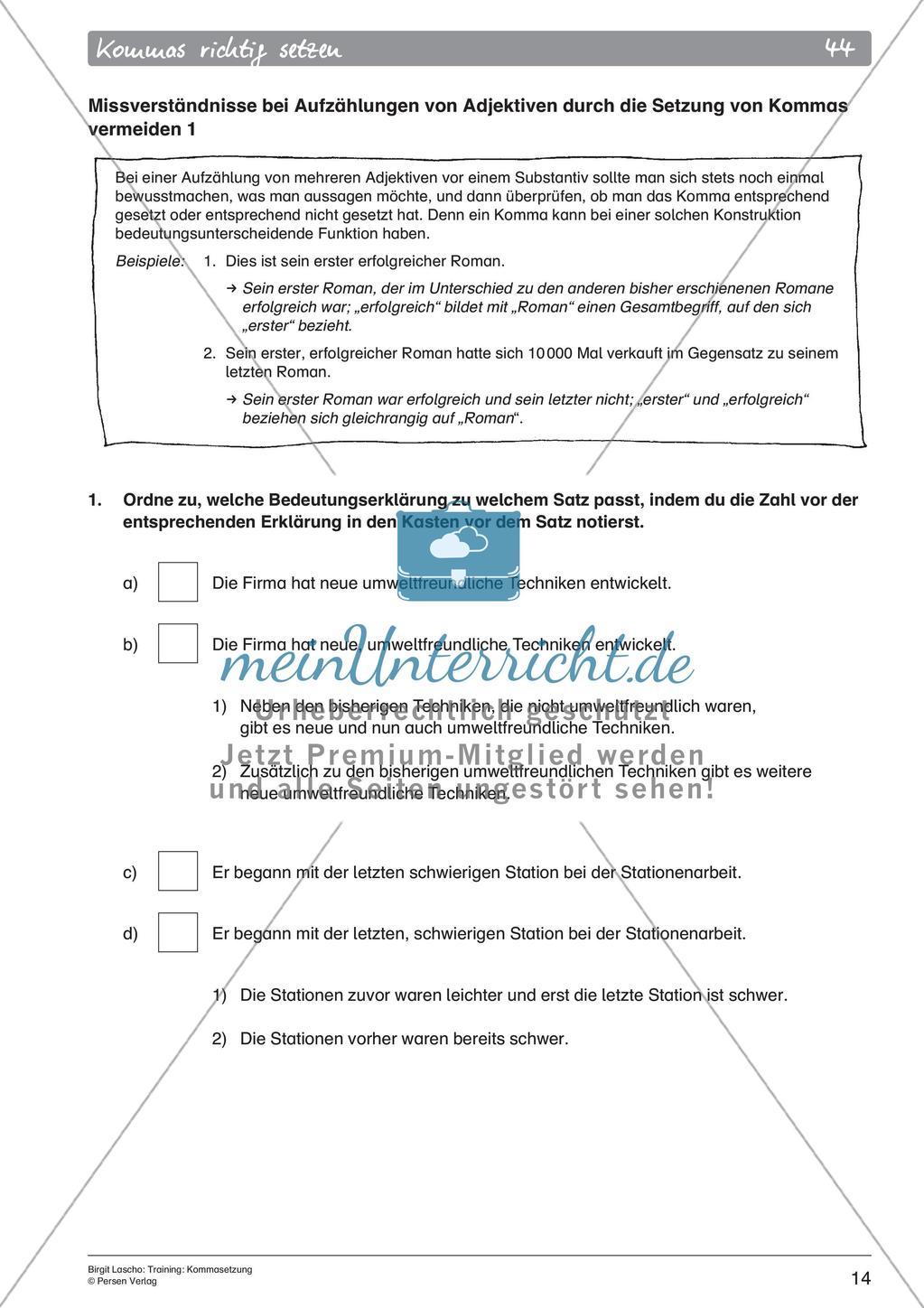 Rechtschreibtraining: Kommasetzung Preview 16