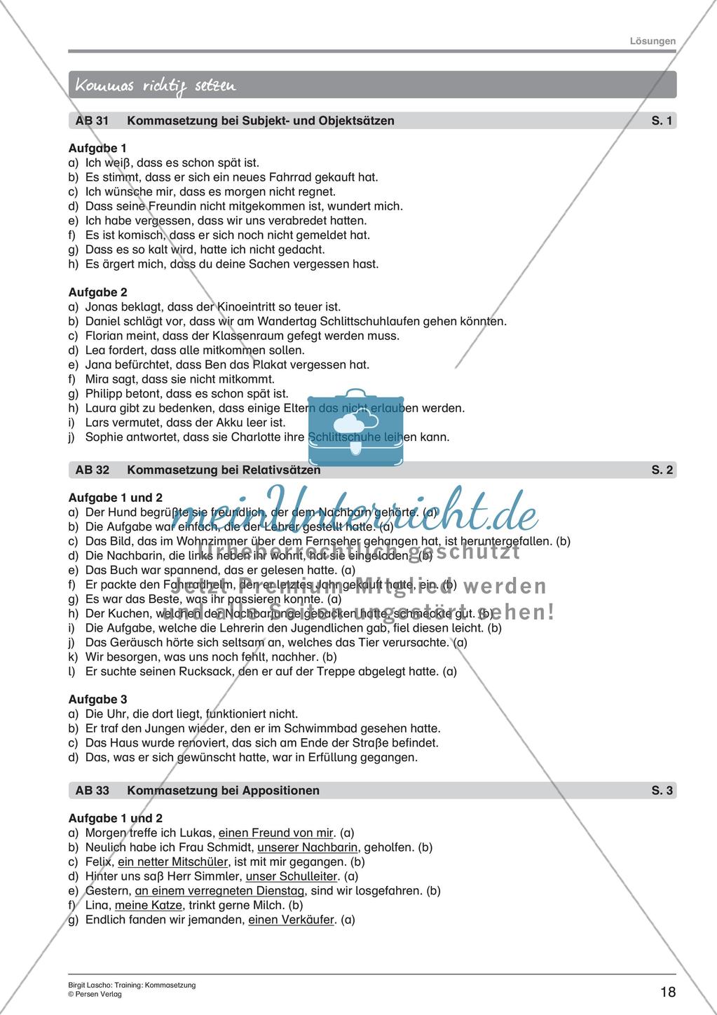 Rechtschreibtraining: Kommasetzung Preview 20