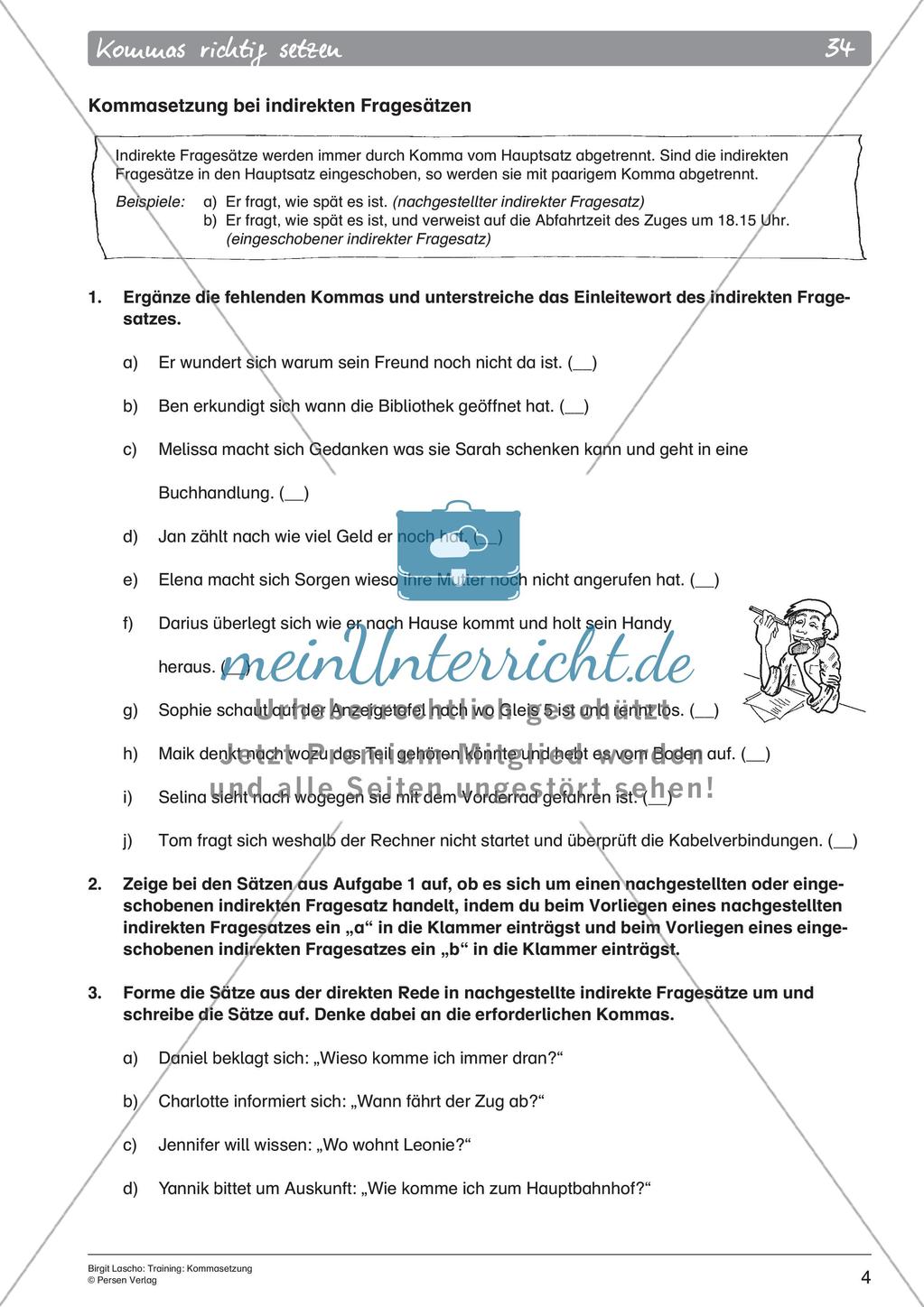 Rechtschreibtraining: Kommasetzung Preview 6