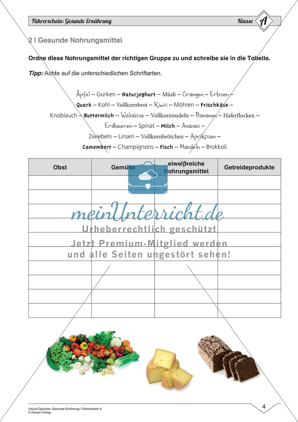 Gesunde Ernährung: Einfaches Niveau Preview 6
