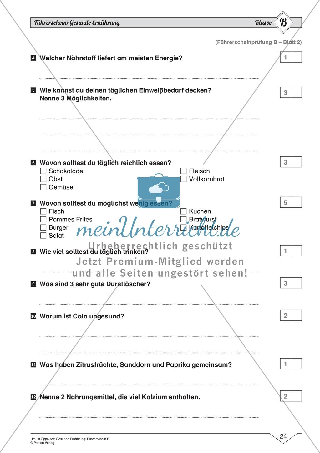 Gesunde Ernährung: Mittleres Niveau Preview 26