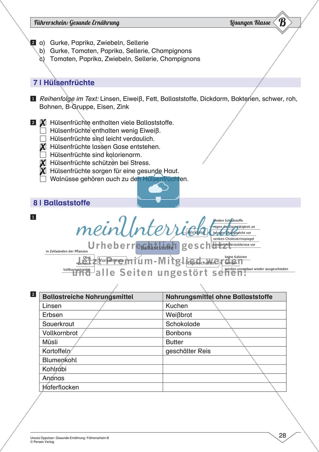 Gesunde Ernährung: Mittleres Niveau Preview 30