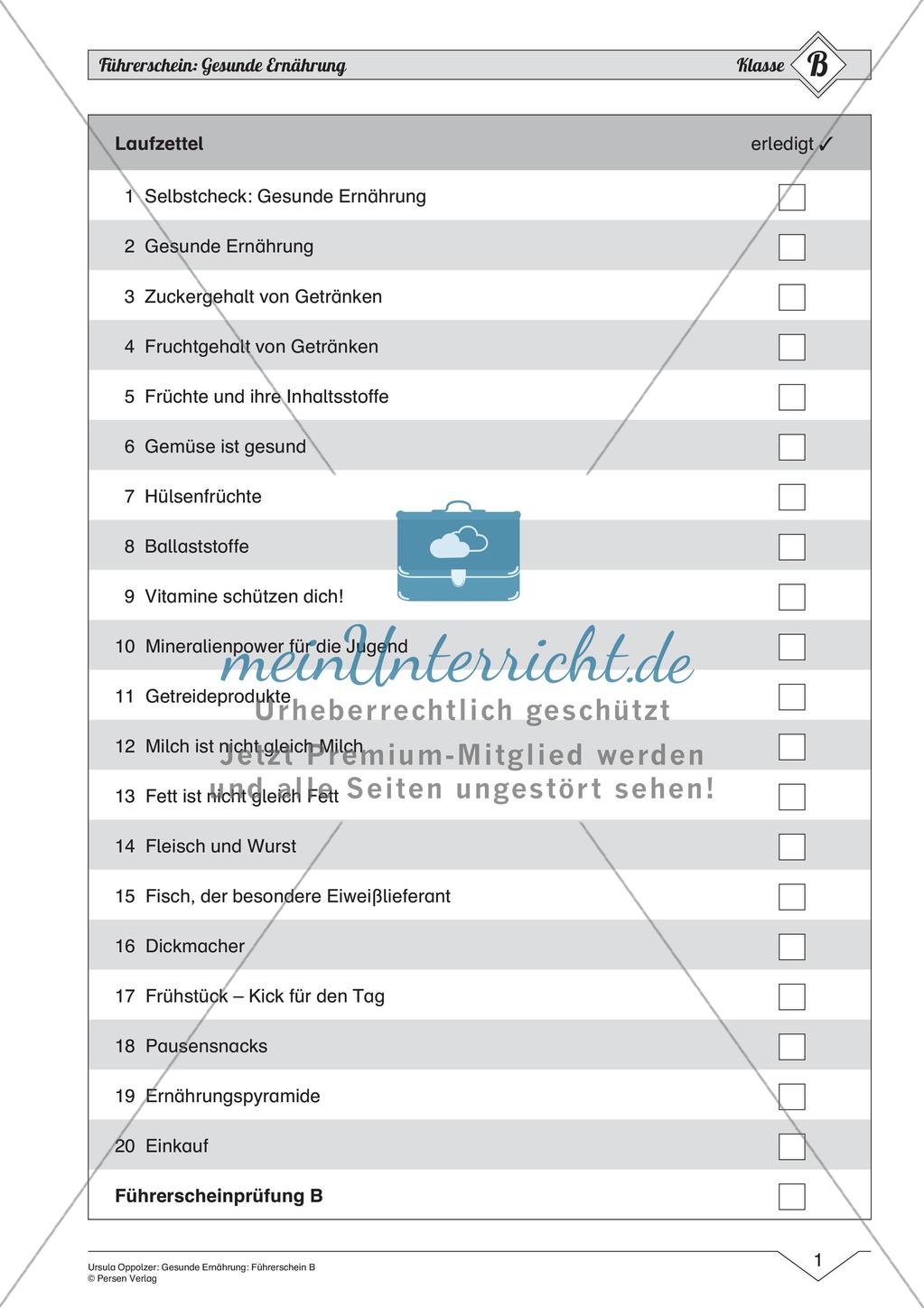 Gesunde Ernährung: Mittleres Niveau Preview 3
