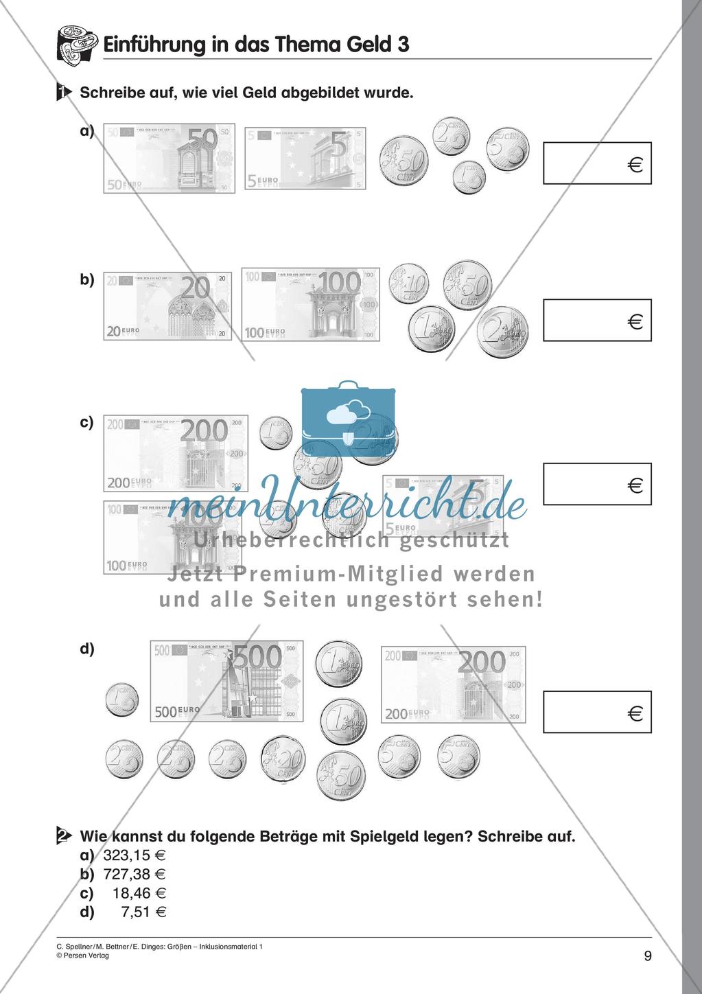Inklusionsmaterial: Geld Preview 11