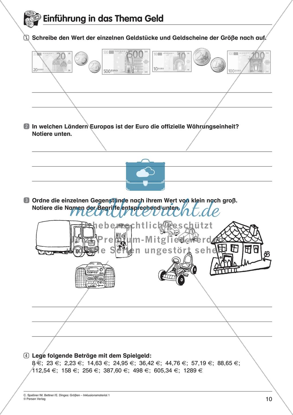 Inklusionsmaterial: Geld Preview 12