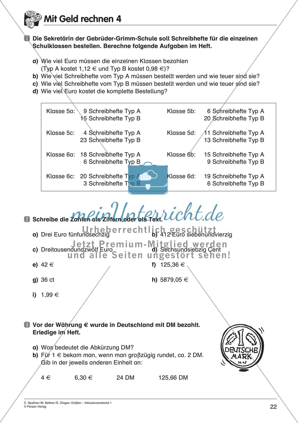 Inklusionsmaterial: Geld Preview 24