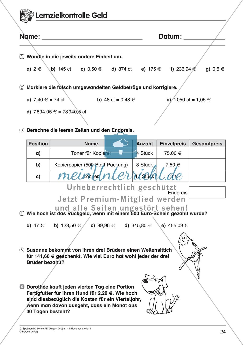 Inklusionsmaterial: Geld Preview 26