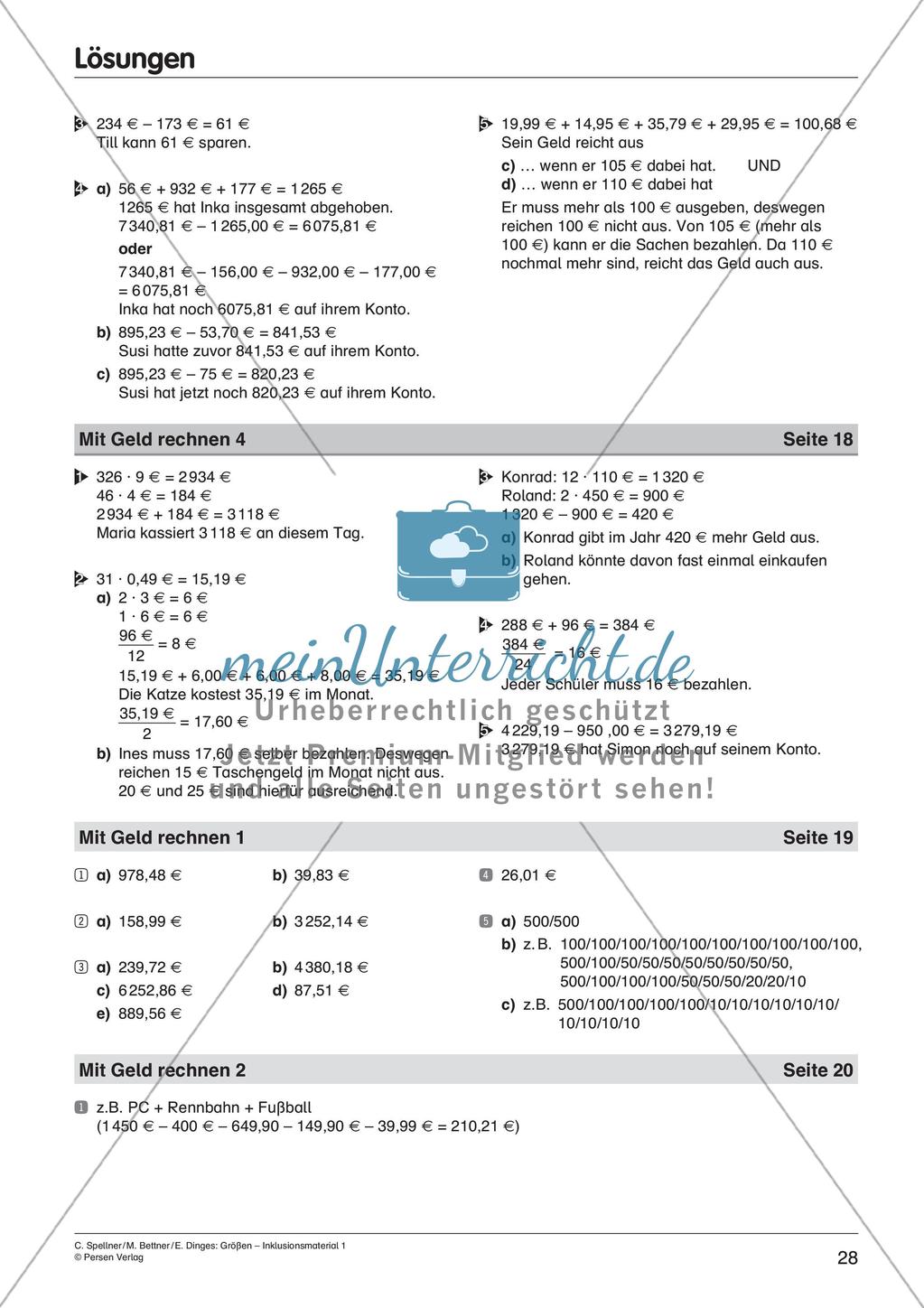Inklusionsmaterial: Geld Preview 30