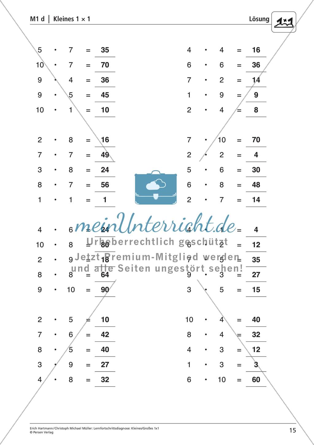 Lernfortschrittsdiagnose: Einmaleins Preview 17