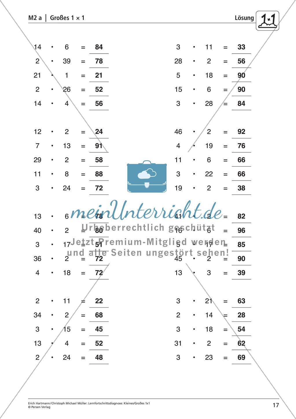 Lernfortschrittsdiagnose: Einmaleins Preview 19
