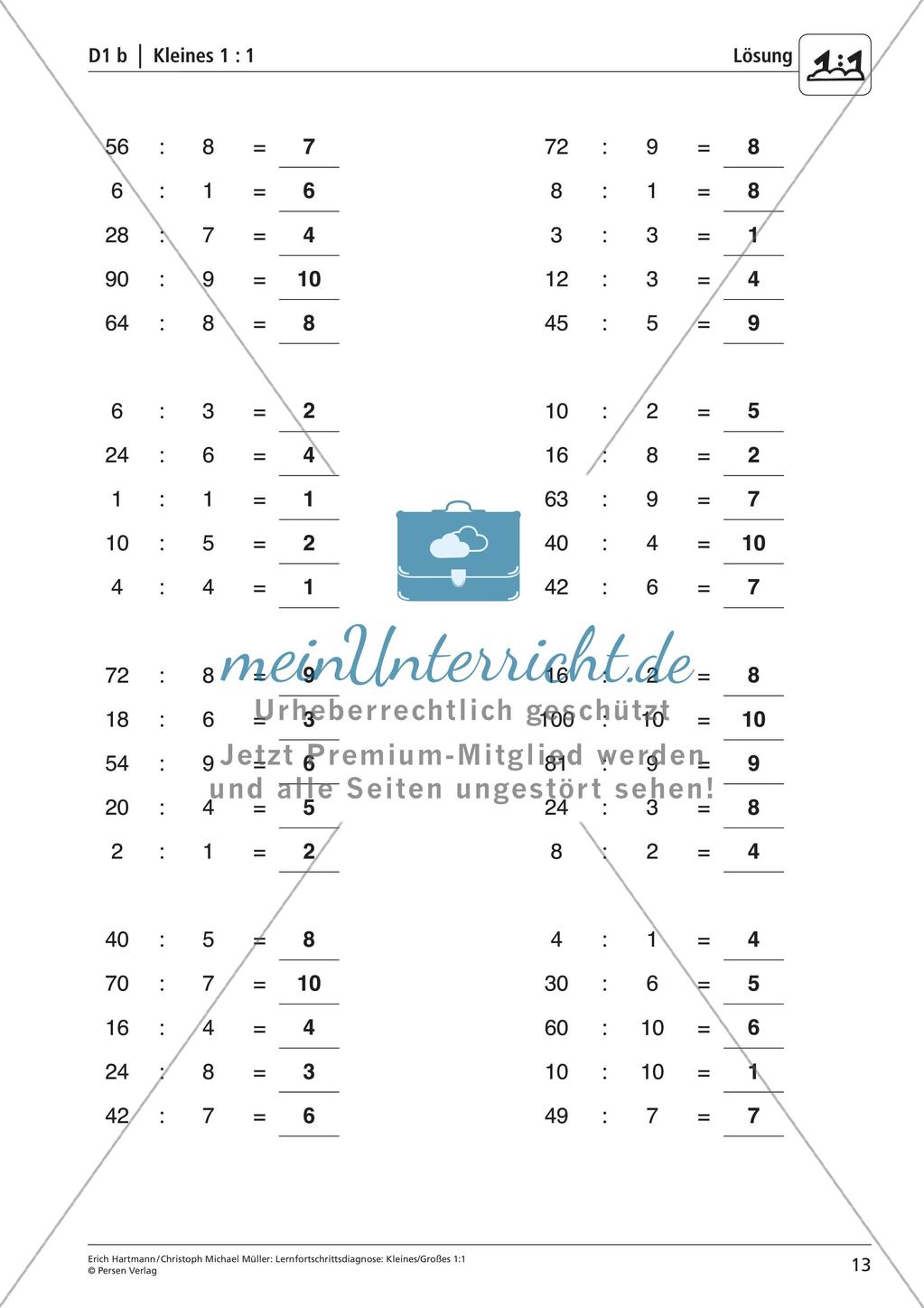 Lernfortschrittsdiagnose: Einsdurcheins Preview 15