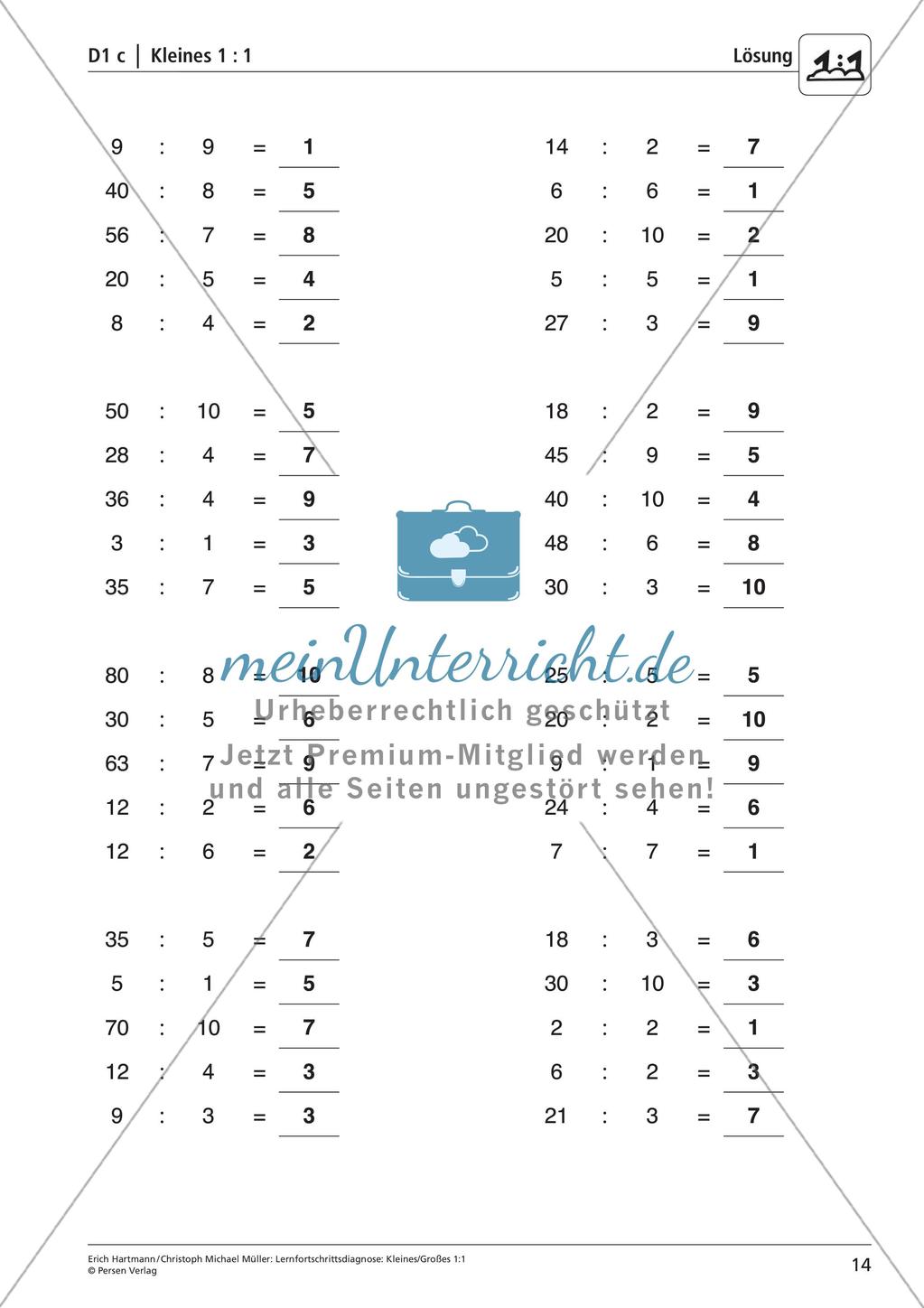 Lernfortschrittsdiagnose: Einsdurcheins Preview 16