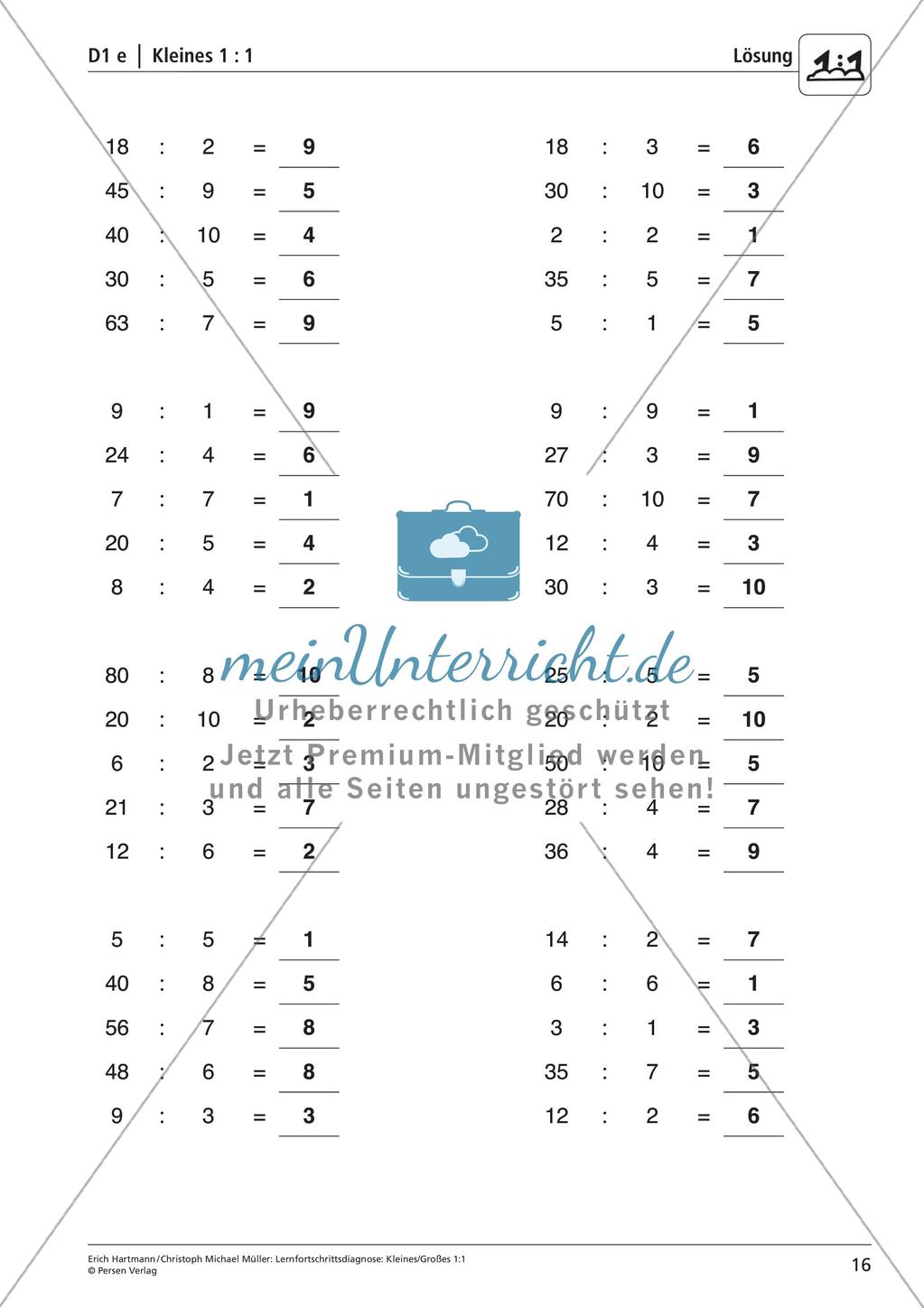 Lernfortschrittsdiagnose: Einsdurcheins Preview 18