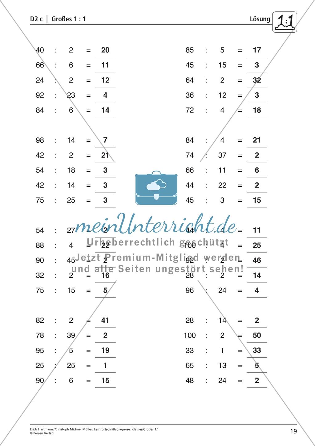 Lernfortschrittsdiagnose: Einsdurcheins Preview 21