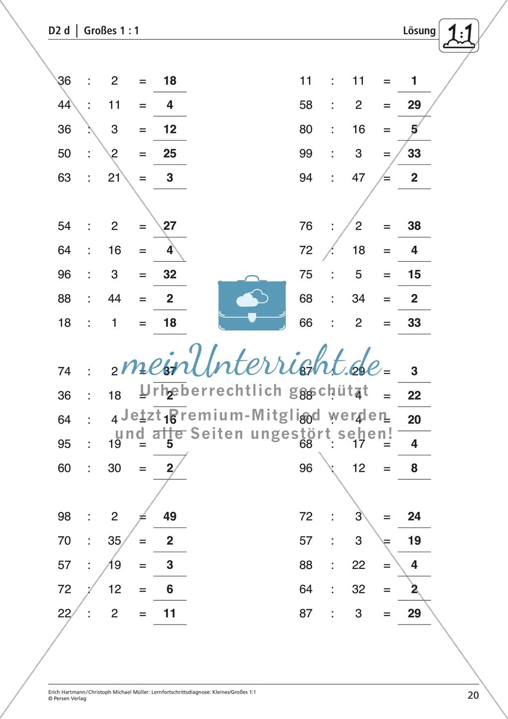 Lernfortschrittsdiagnose: Einsdurcheins Preview 22
