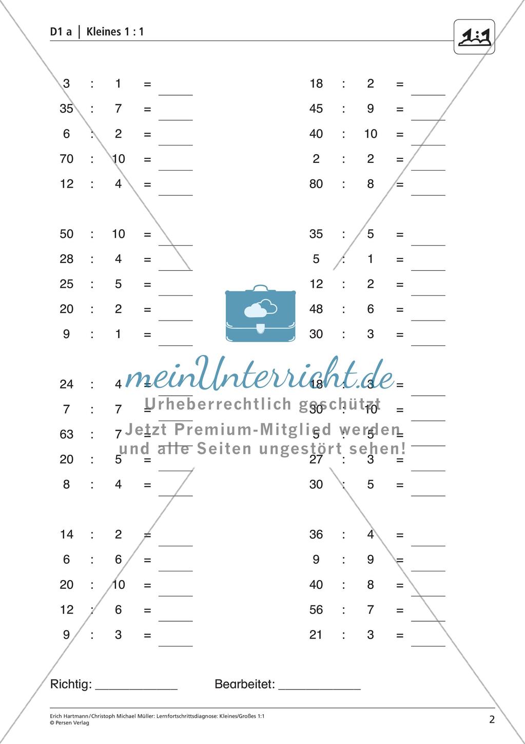 Lernfortschrittsdiagnose: Einsdurcheins Preview 4