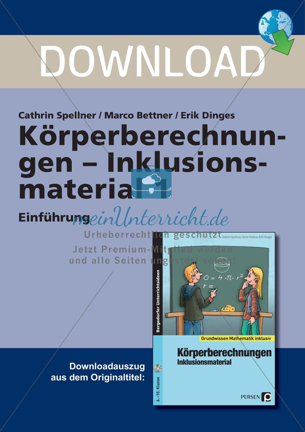 Einführung zu Körperberechnungen Preview 1