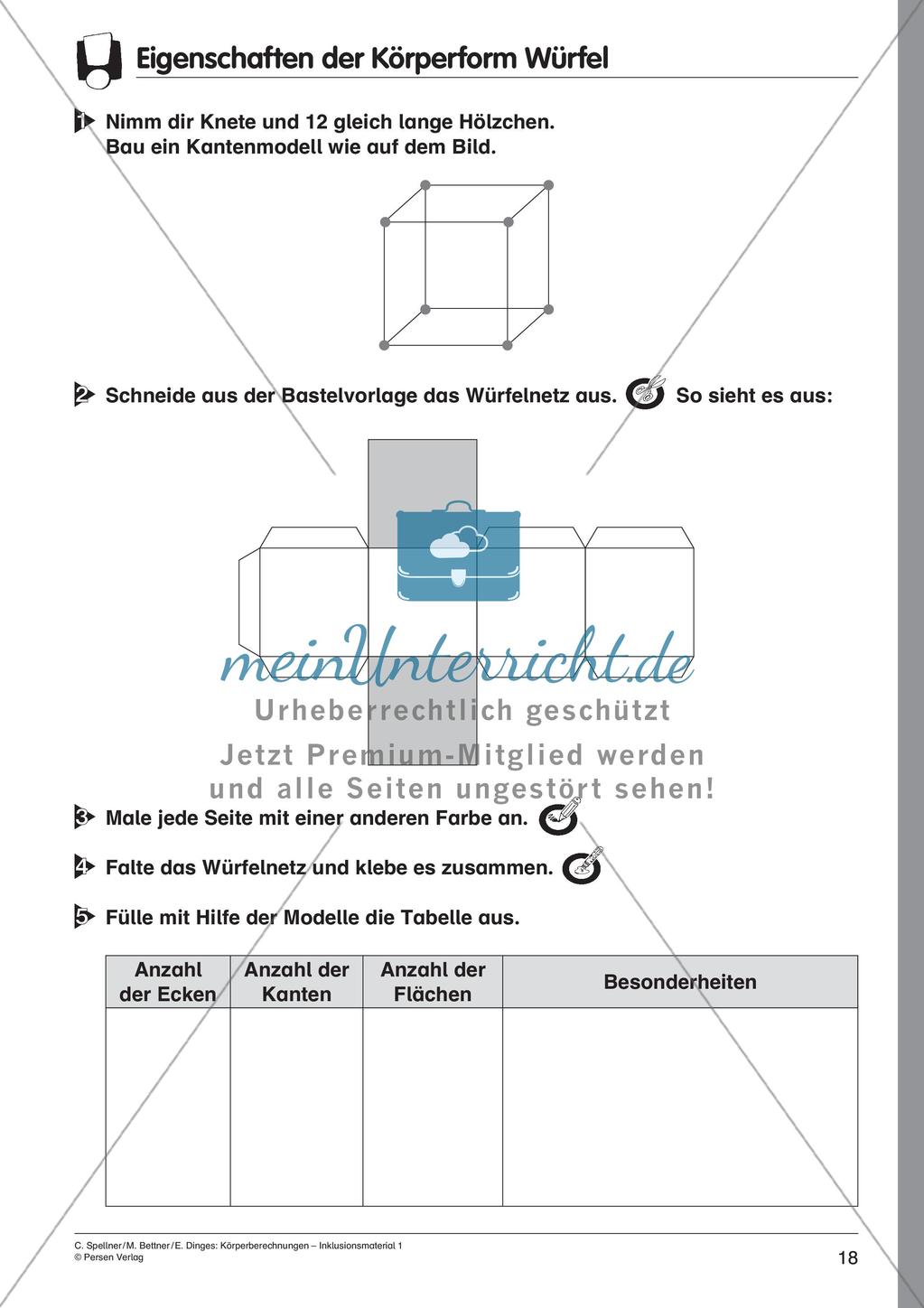 Einführung zu Körperberechnungen Preview 20
