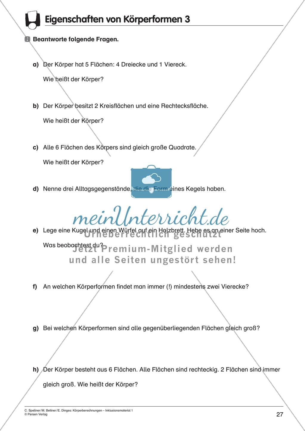 Einführung zu Körperberechnungen Preview 29