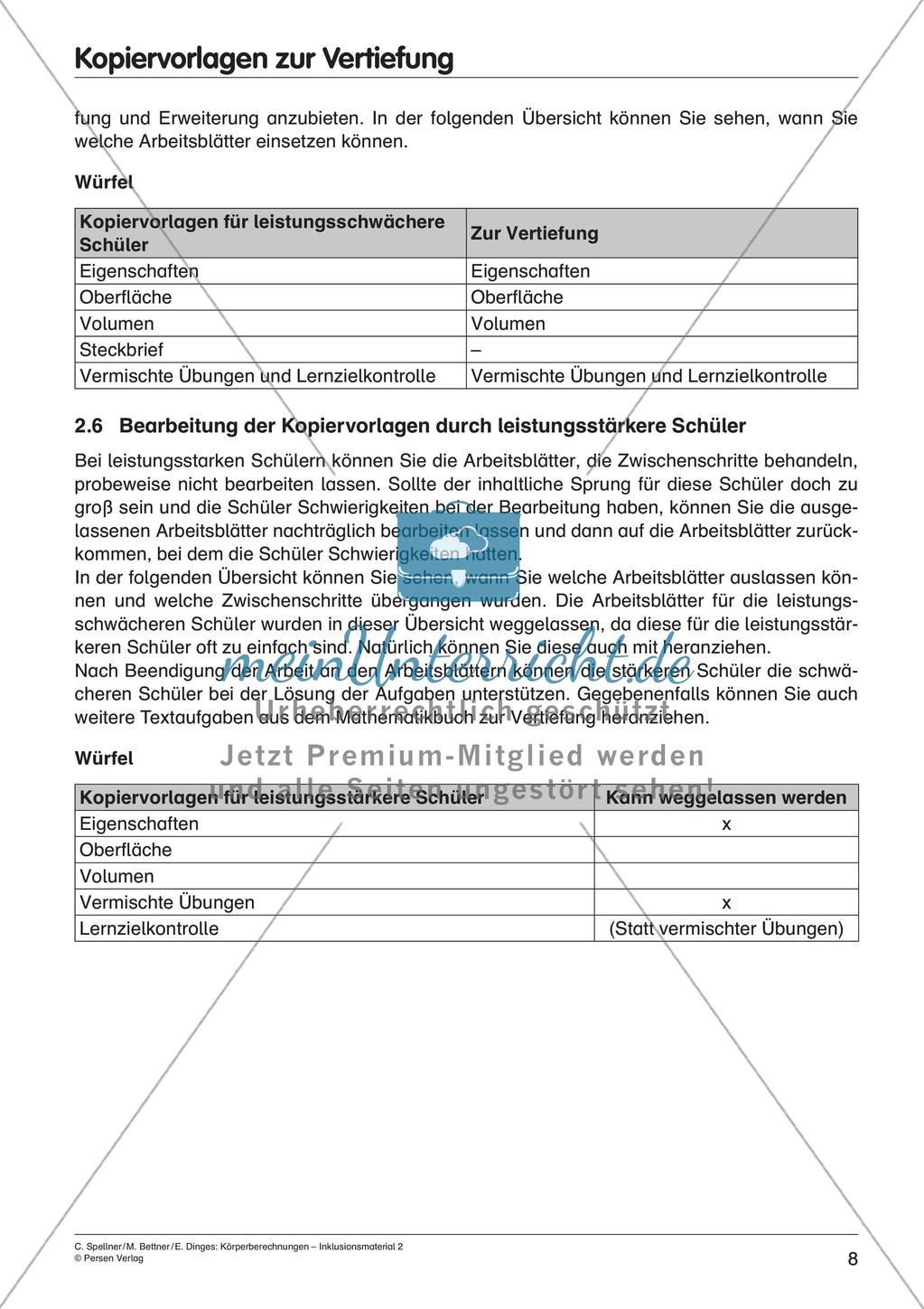 Körperberechnungen: Würfel Preview 10