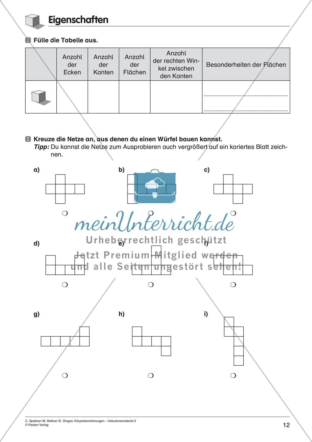 Körperberechnungen: Würfel Preview 14