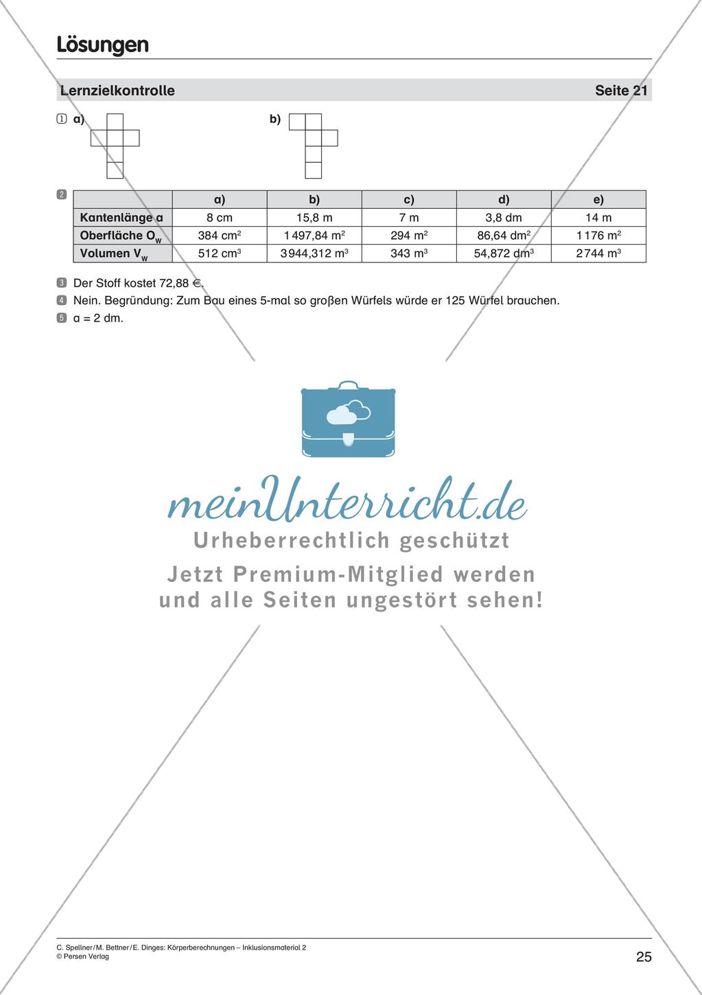Körperberechnungen: Würfel Preview 27