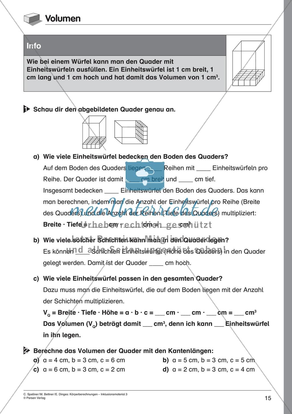 Körperberechnungen: Quader Preview 17