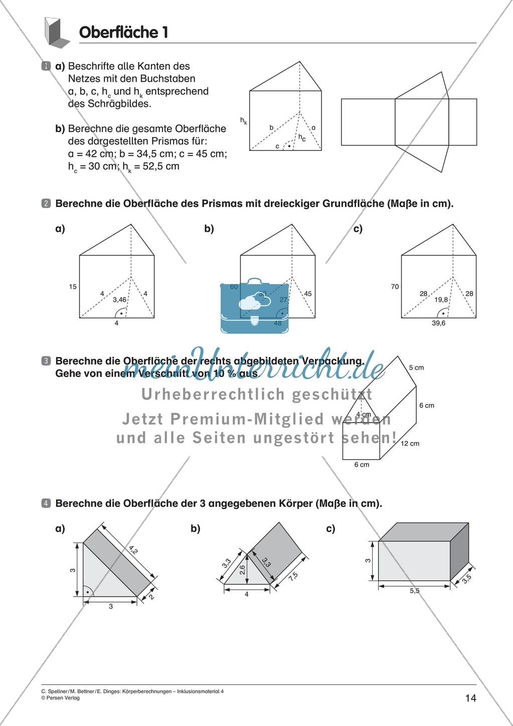Körperberechnungen: Prisma Preview 16