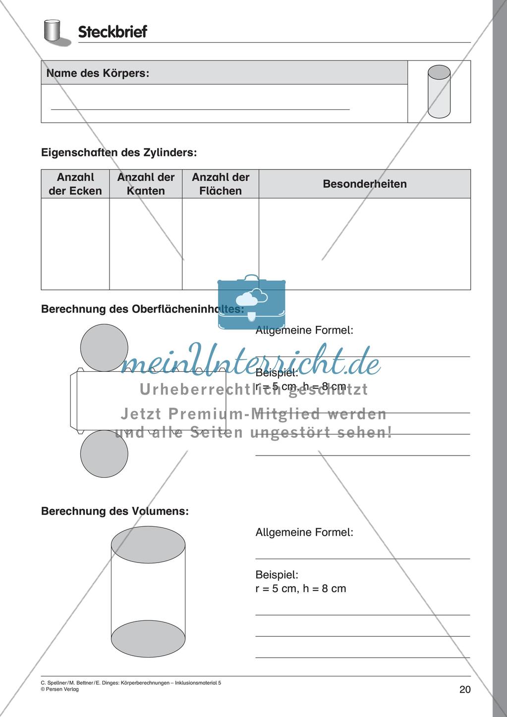 Körperberechnungen: Zylinder Preview 22