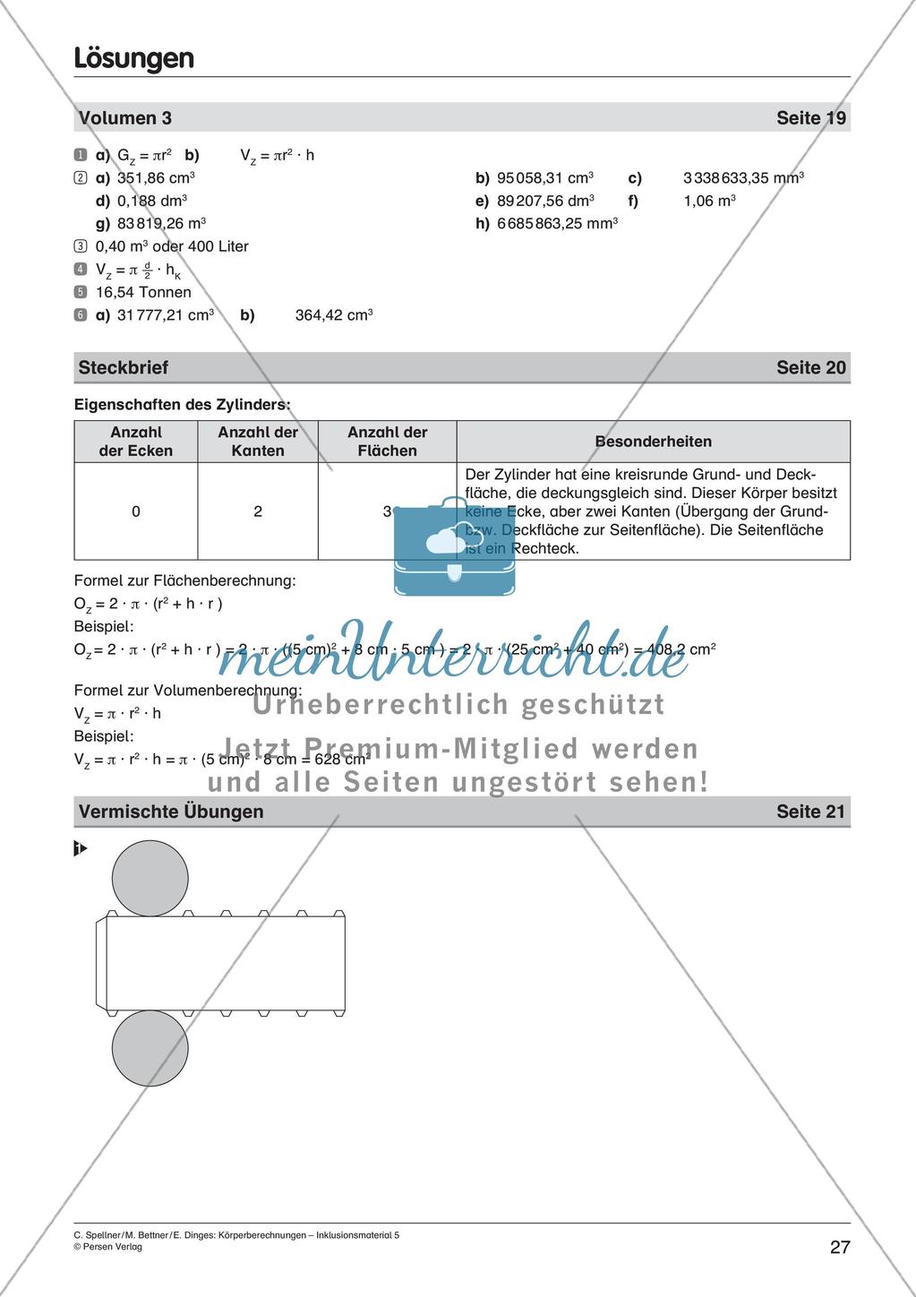 Körperberechnungen: Zylinder Preview 29