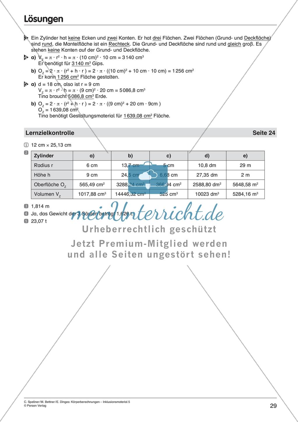 Körperberechnungen: Zylinder Preview 31
